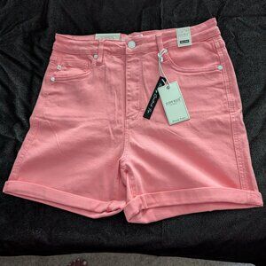 Judy Blue Hi-Rise Tummy Control Pink Garment Dyed Shorts